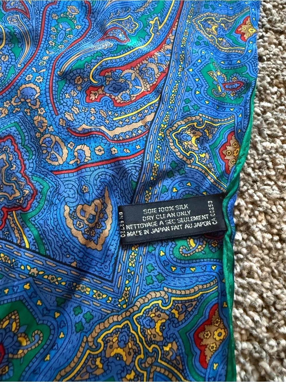 Vintage Oscar De La Renta Silk Scarf